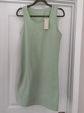 NWT Pink Soda Sport Essentials Green Racer Dress Size Large Sporty Active